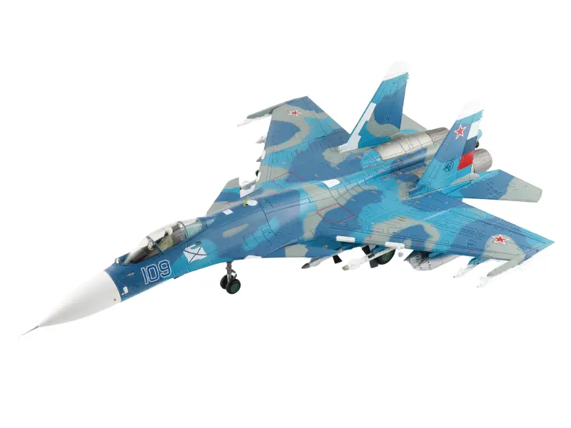 Sukhoi Su-27K Sea Flanker Bort 109 Aircraft Carrier (Admiral Kuznetsov) Mediterranean Sea 1996 (With Kh-41 Moskit Missile) Diecast 1:72 Scale Model - Hobby Master Ha6050 1