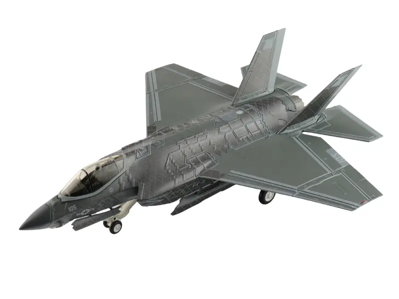 Lockheed Martin F-35C Black Chrome Xe-105/168842 Us Navy August 2022 Diecast 1:72 Scale Model - Hobby Master Ha6212 1
