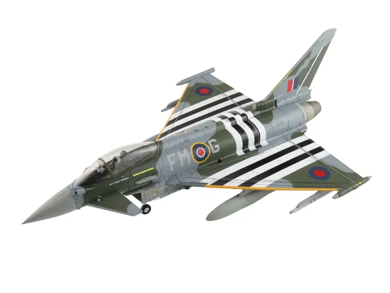 Eurofighter Typhoon Fgr4 Zj913/Fm-G, Raf, 2024 (W/2 X Asraam, 4 X Aim-120, 3 X Fuel Tank) Diecast 1:72 Scale Model - Hobby Master Ha6626 1