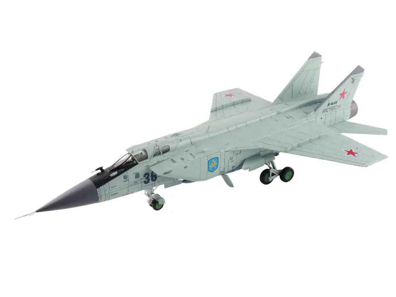 Mikoyan Mig-31K Foxhound D Bort 36, Russian Long Range Aviation Command, Russian Air Force (With Kh-47 Missile) Diecast 1:72 Scale Model - Hobby Master Ha9705 1