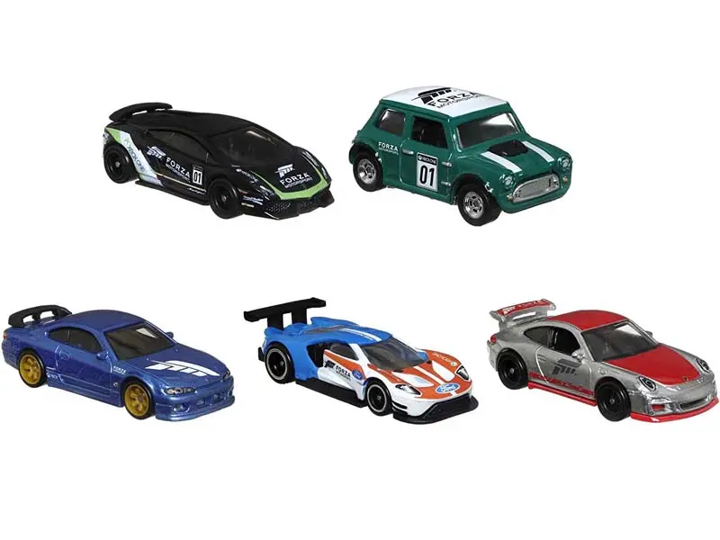 Premium Set Of 5 Forza Motorsport Set Of 5 Diecast 1:64 Scale Model Cars - Hot Wheels Hff49 1