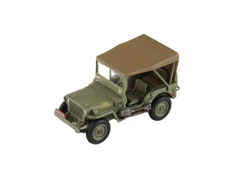U.S. 1/4 Ton Military Vehicle - Leyte Wwii 1945 Gen. Douglas Macarthur Diecast 1:72 Scale Model - Hobby Master Hg4216 1