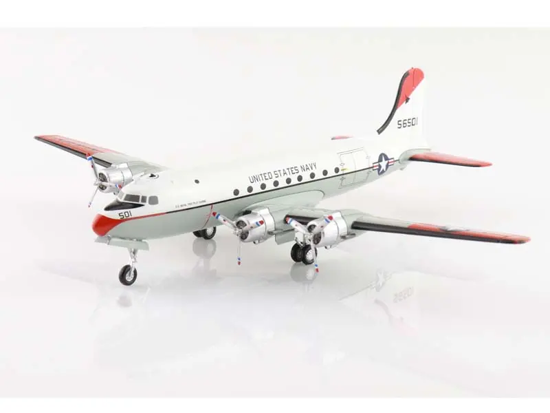 Douglas C-54Q Skymaster 56501 Us Navy Test Pilot School 1973 Diecast 1:200 Scale Model - Hobby Master Hl2025 1