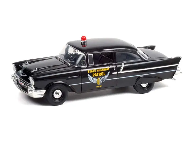 1957 Chevrolet 150 Sedan - Ohio State Highway Patrol Diecast 1:18 Scale Model Car - Highway 61 Hwy18028 1