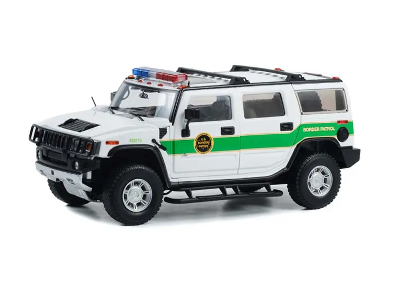 2003 Hummer H2 - U.S. Border Patrol (Highway 61) Diecast 1:18 Scale Model - Greenlight Hwy18038 1