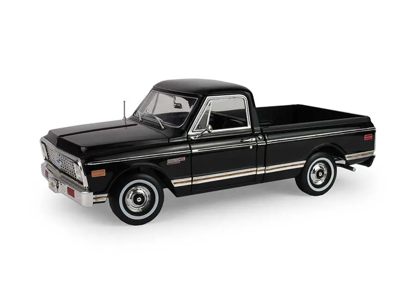 Pre-Order 1971 Chevrolet C10 Custom Pickup - Black (Barrett-Jackson - Scottsdale 2024) Diecast 1:18 Scale Model - Greenlight Hwy18054 1
