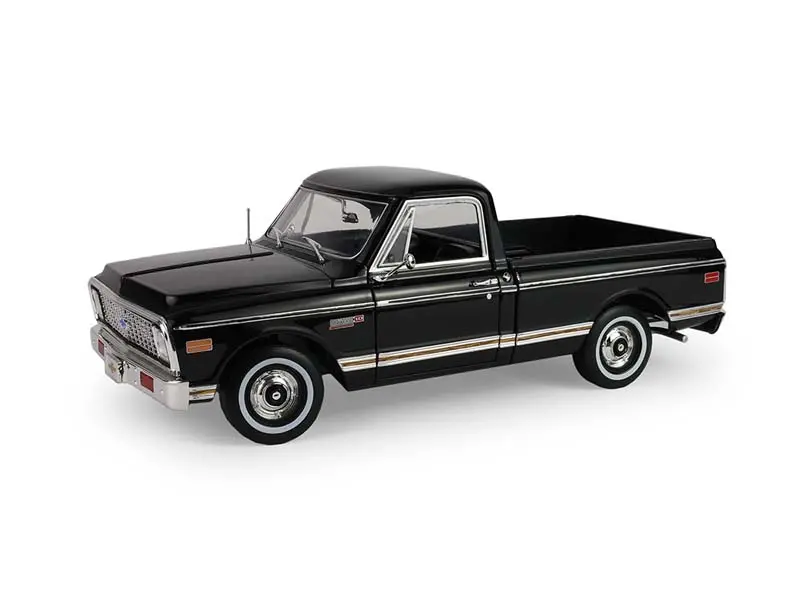 Pre-Order 1971 Chevrolet C10 Custom Pickup - Black (Barrett-Jackson - Scottsdale 2024) Diecast 1:18 Scale Model - Greenlight Hwy18054 1