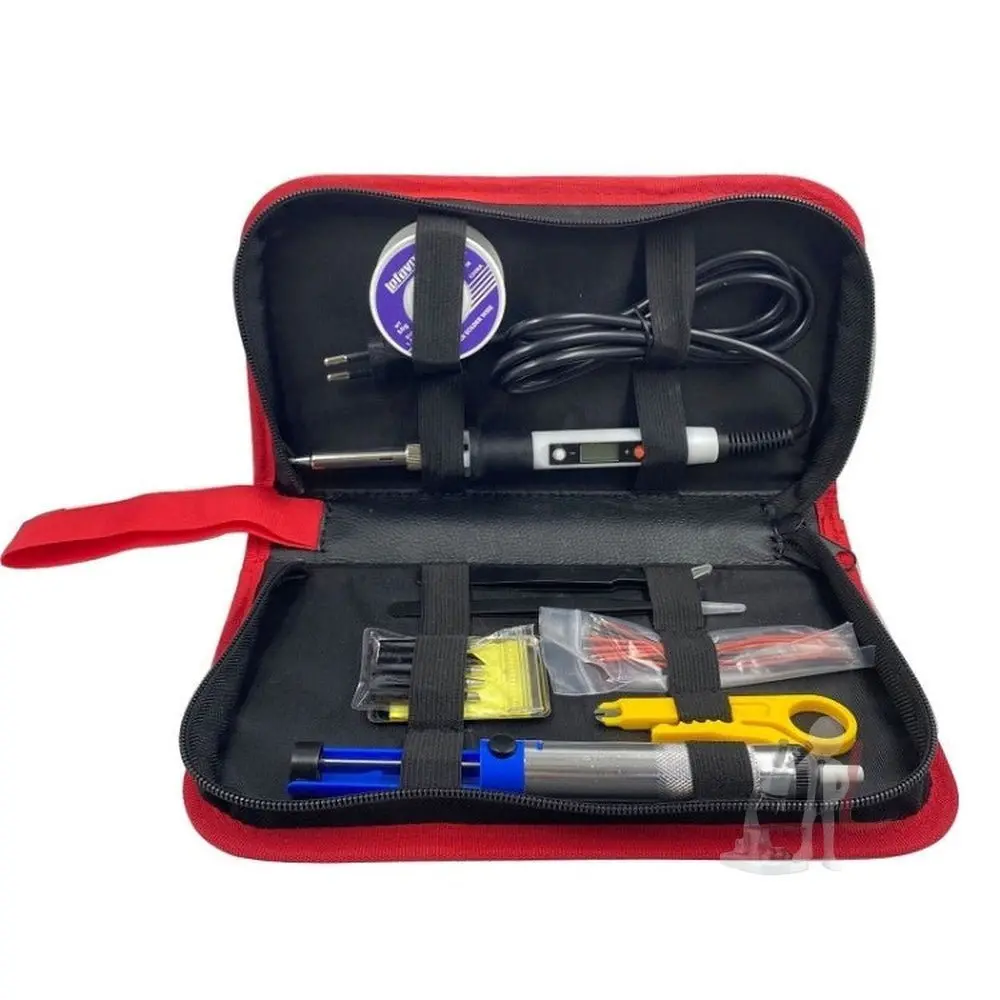 Household Electric Soldering Iron Welding Repair Tool Storage Leather Bag, Leather 1