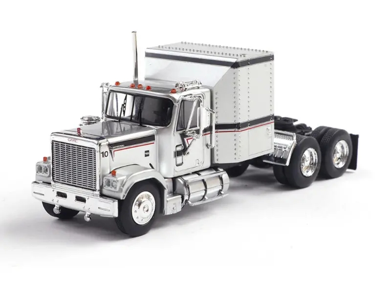 1980 Gmc General - Silver W/ Black & Red Stripes Diecast 1:64 Scale Model - Ixo America Ia64004 1
