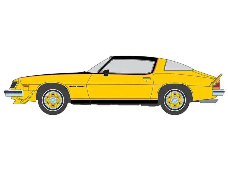 Pre-Order 1976 Chevrolet Camaro Rally Sport - Bright Yellow And Black Diecast 1:64 Scale Model - Ixo America Ia64011 1