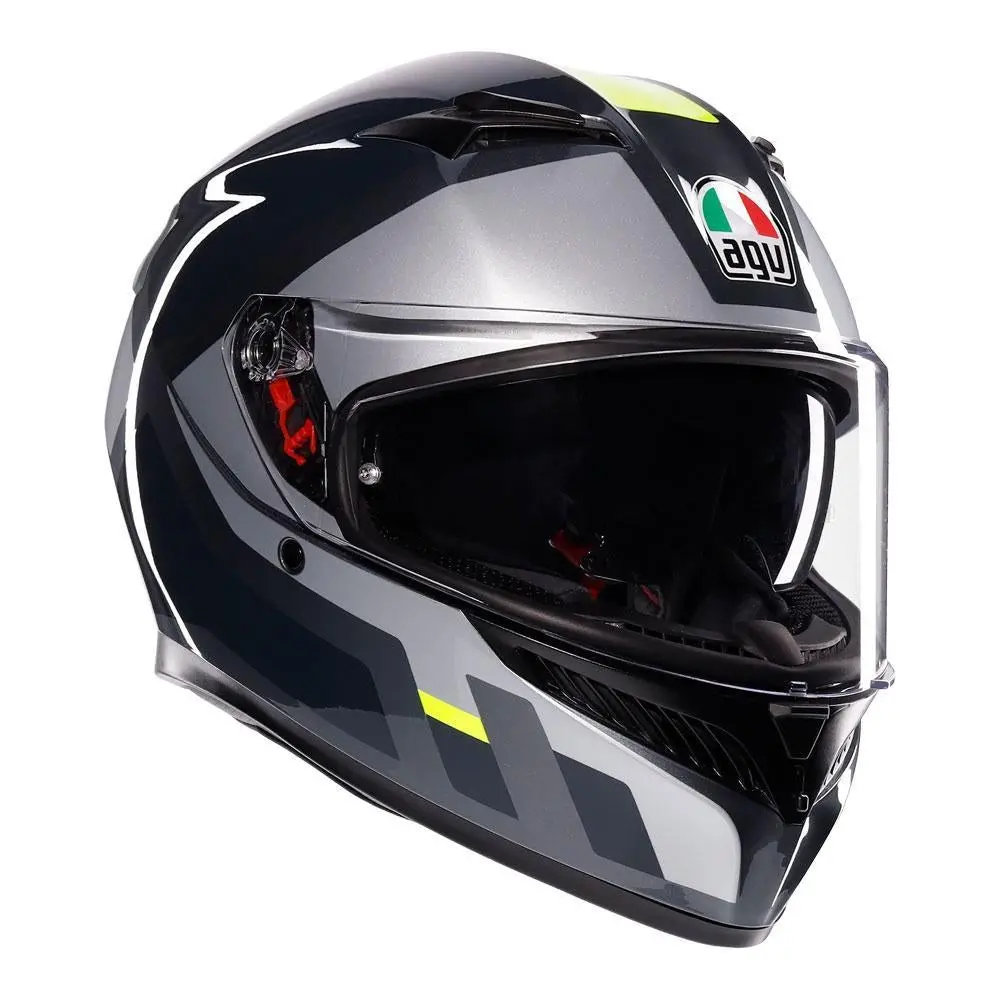 Agv K3 Shade Helmet - Grey/Yellow Fluro 1