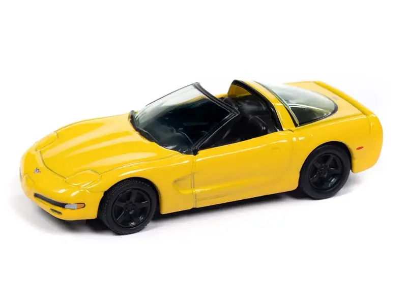 2003 Chevrolet Corvette 50Th Anniversary - Millennium Yellow Diecast 1:64 Scale Model - Johnny Lightning Jlcg033a 1