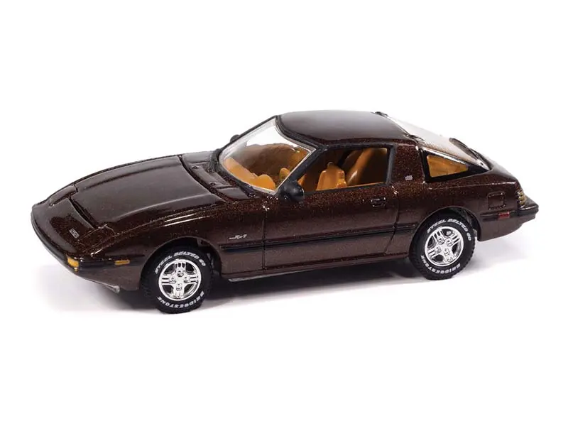 1983 Mazda Rx-7 - Havanna Brown Metallic Diecast 1:64 Scale Model - Johnny Lightning Jlcg034a 1