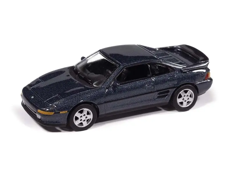 1991 Toyota Mr2 - Bluish Gray Argentum Poly Diecast 1:64 Scale Model - Johnny Lightning Jlcg034b 1