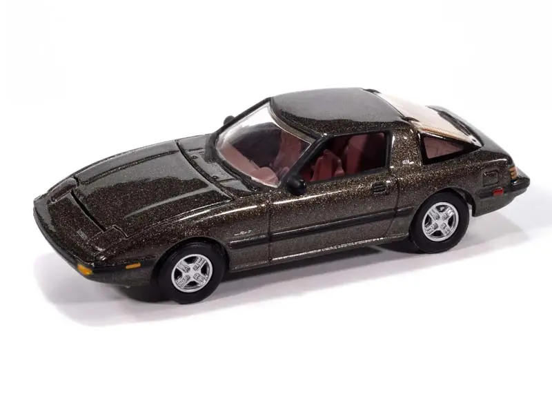 1985 Mazda Rx-7 V9 Metallic Silver (Classic Gold) Diecast 1:64 Scale Model - Johnny Lightning Jlcg037 1
