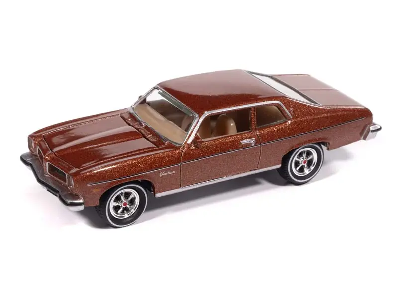 1974 Pontiac Ventura Fire Coral Bronze W/ Collector Tin Diecast 1:64 Scale Model - Johnny Lightning Jlct020 1