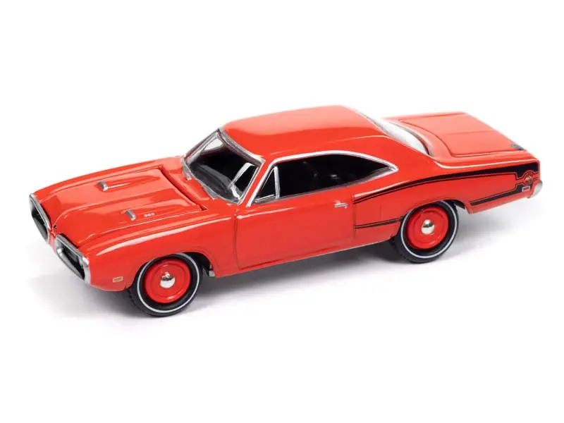 1970 Dodge Coronet Super Bee - Hemi Orange W/ Black Stripes Diecast 1:64 Scale Model - Johnny Lightning Jlmc034a 1