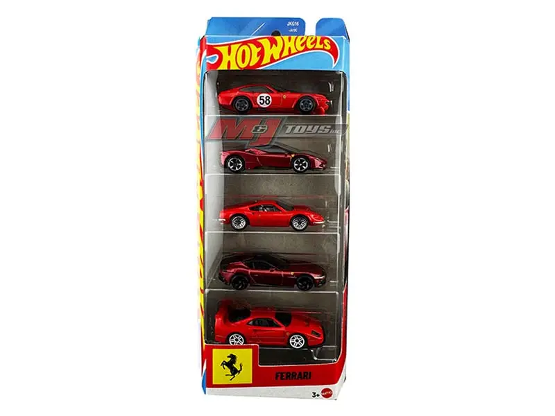 Pre-Order Basic 5 Pack Set 2026 Ferrari Diecast 1:64 Scale Model - Hot Wheels Jln12 1
