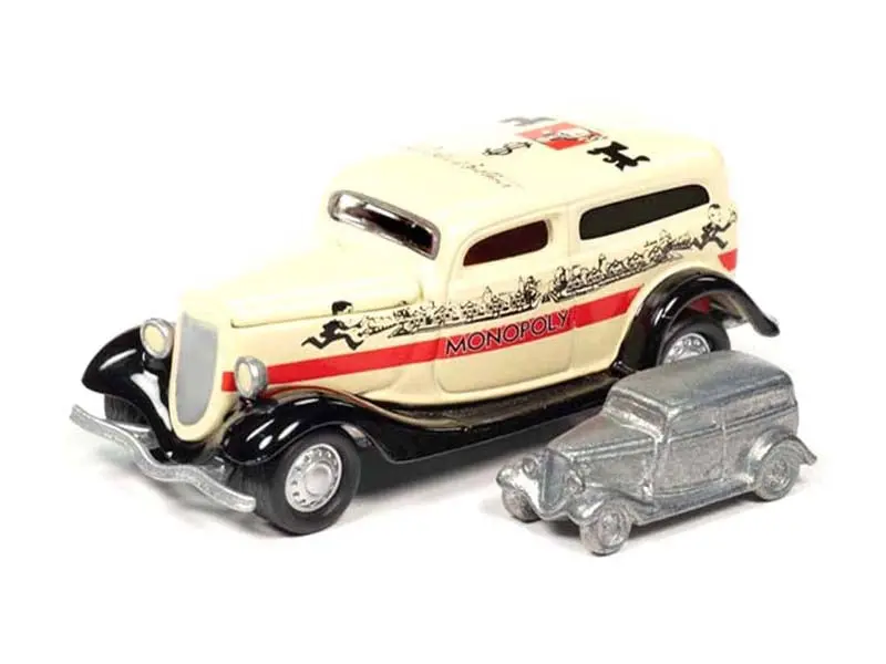 1933 Ford Panel Van W/ Game Token (Monopoly) Diecast 1:64 Scale Model Car - Johnny Lightning Jlsp093 1