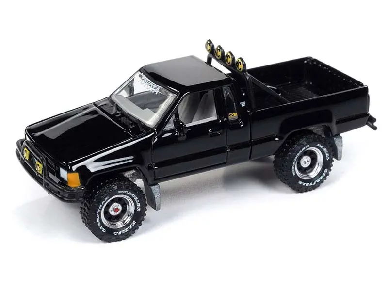 1985 Toyota Sr5 Pickup Truck - Black Diecast 1:64 Scale Model - Johnny Lightning Jlsp374 1