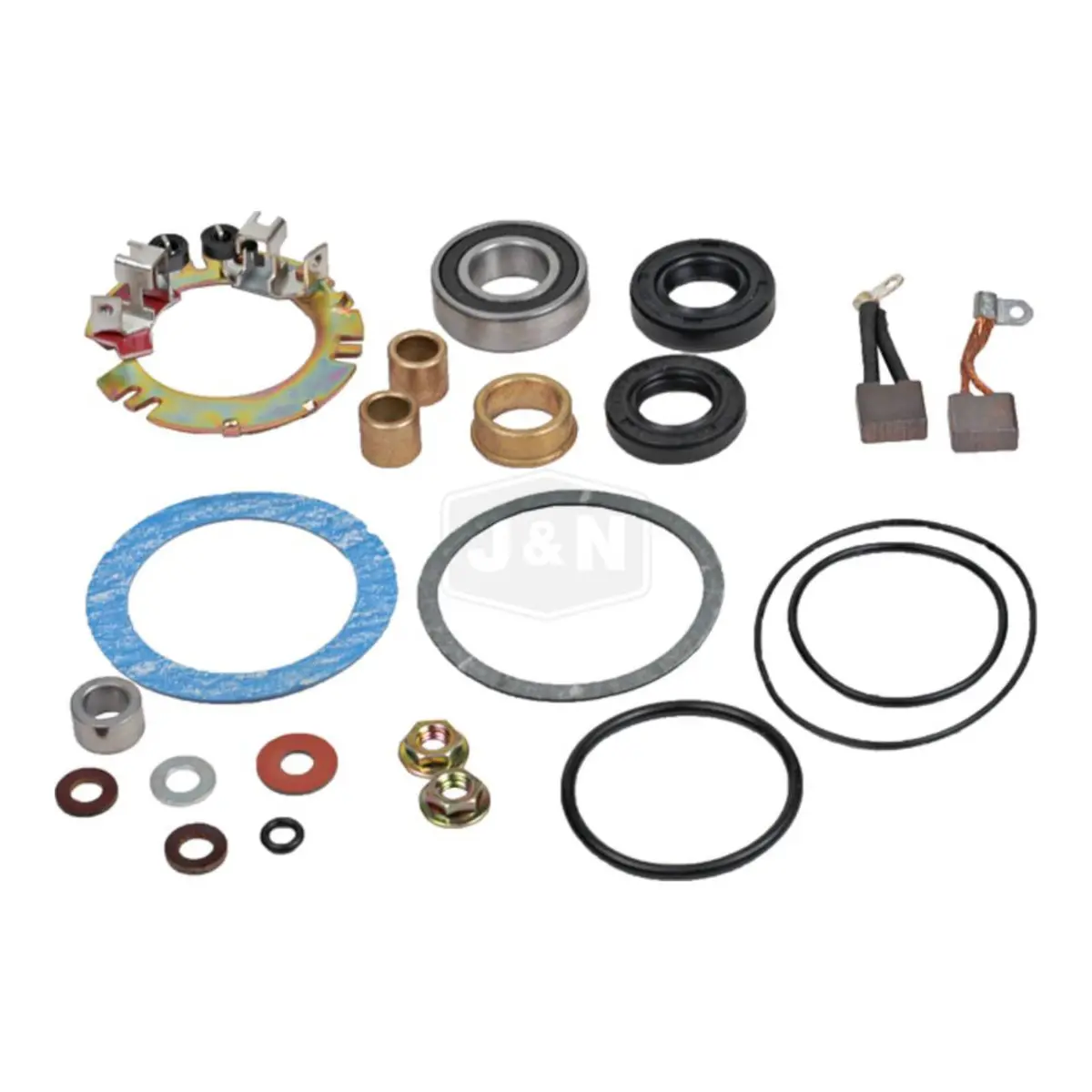 J&N Starter Motor Brush Kit (414-54019) (Ahsmu9136) 1