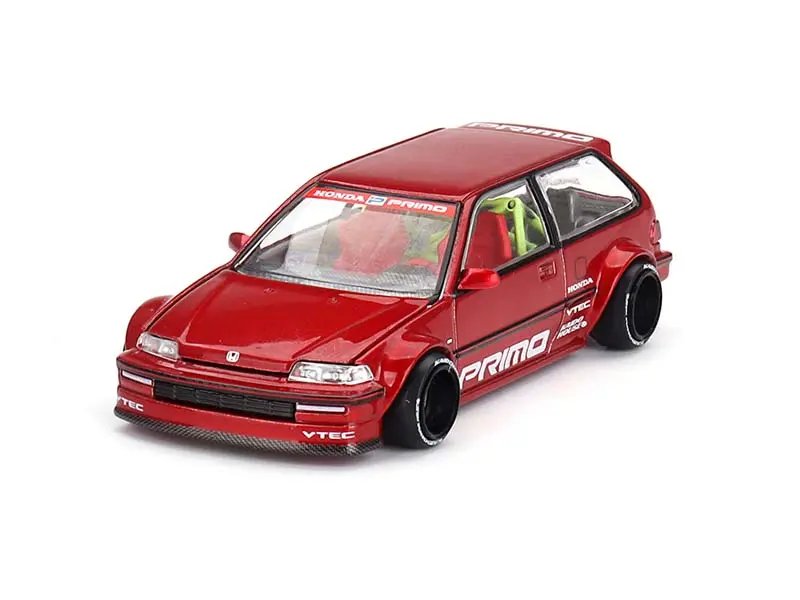 Honda Civic (Ef) Kaido Works V2 - M Red (Kaido House X Mini Gt) Diecast 1:64 Scale Model - Tsm Khmg156 1