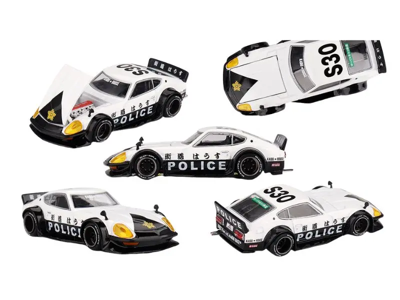 Pre-Order Nissan Fairlady Z Kaido Gt Police (Kaido House X Mini Gt) Diecast 1:64 Scale Model - Tsm Khmg208 1