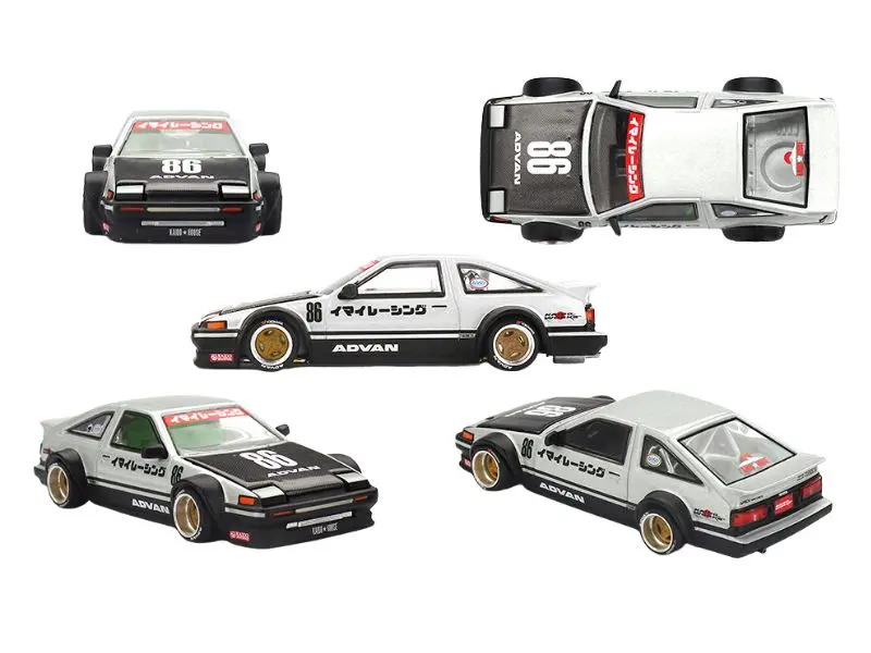 Pre-Order Toyota Ae86 Sprinter Trueno Kaido Street V2- White (Kaido House X Mini Gt) Diecast 1:64 Scale Model - Tsm Khmg218 1