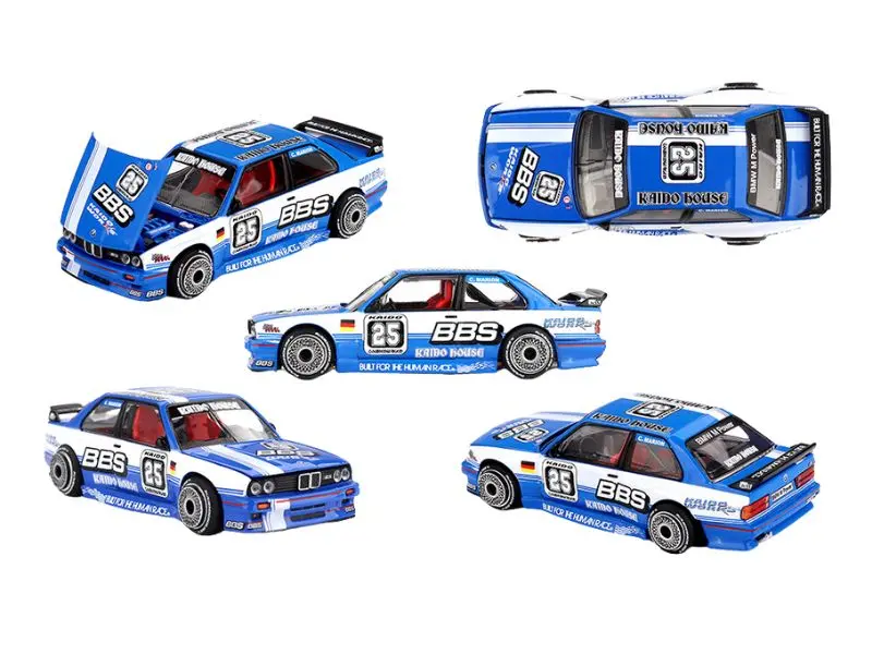 Pre-Order Bmw M3 Kaido Touring Champ V1 – Blue/White (Kaido House X Mini Gt) Diecast 1:64 Scale Model - Tsm Khmg223 1