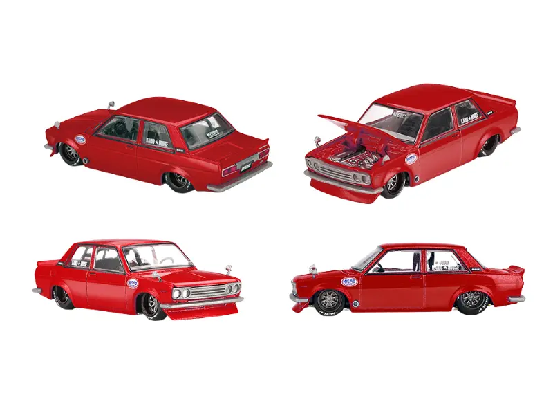 Pre-Order Datsun 510 Street Nismo V3 – Red (Kaido House X Mini Gt) Diecast 1:64 Scale Model - Tsm Khmg229 1