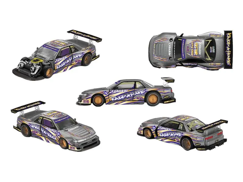 Pre-Order Nissan Silvia S13-R Kaido Drift V1 Greddy – Gunmetal Gray (Kaido House X Mini Gt) Diecast 1:64 Scale Model - Tsm Khmg235 1