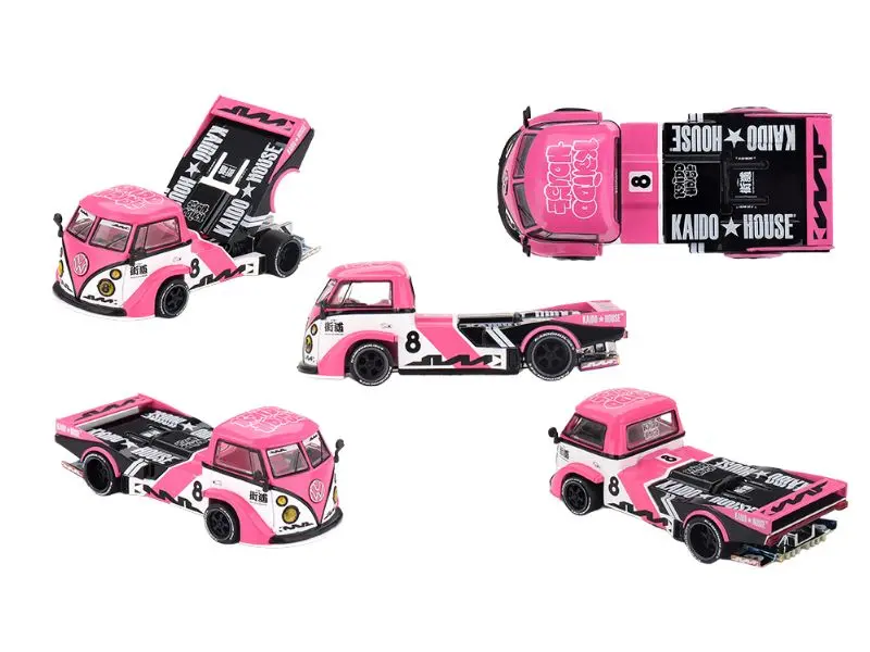 Pre-Order Volkswagen T1 Kaido Radvan V1 – Pink (Kaido House X Mini Gt) Diecast 1:64 Scale Model - Tsm Khmg245 1