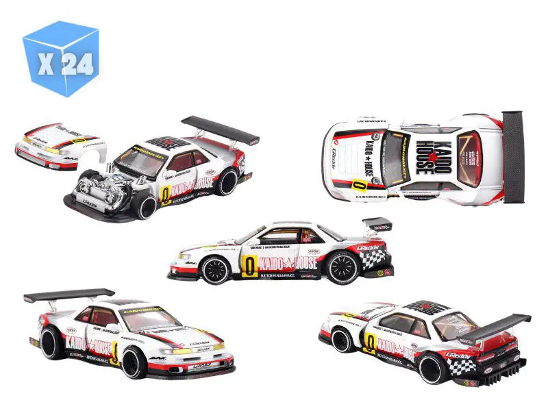 Pre-Order - 24 Pack Nissan Silvia S13-R Circuit Spec V1 (Kaido House) Diecast 1:64 Scale Model - Tsm Khmg251 1