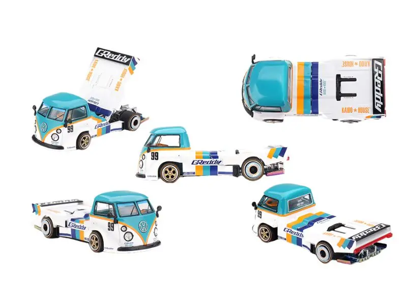 Pre-Order Volkswagen T1 Greddy Pickup V1 (Kaido House X Mini Gt) Diecast 1:64 Scale Model - Tsm Khmg261 1