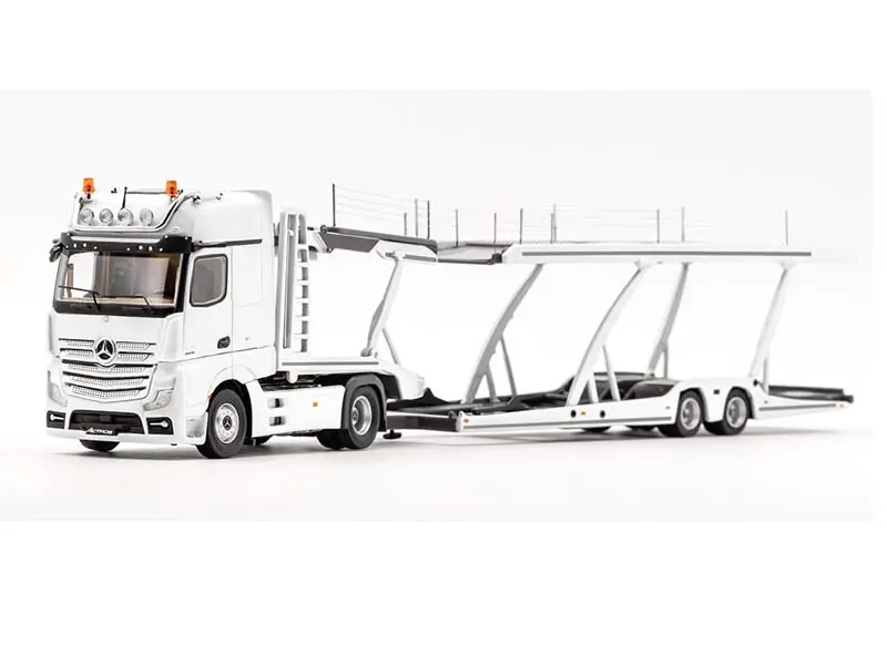 Mercedes-Benz Amg Actros Auto Transporter – White Diecast 1:64 Scale Model - Gcd Ks-069-400 1