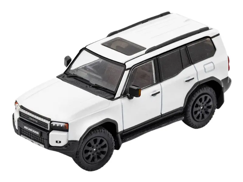 2024 Toyota Land Cruiser Prado Rhd - White Metallic Diecast 1:64 Scale Model - Gcd Ks-075-423 1