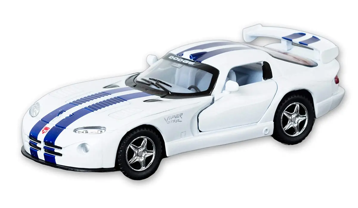 Dodge Viper Gts-R Hardtop Diecast Model White - Kinsmart P/B - Kt5039wh 1