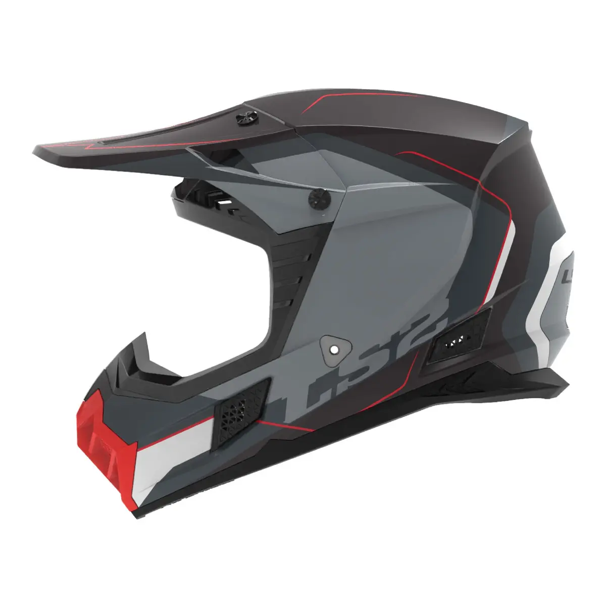 Ls2 Mx706 Coz Arched Helmet - Black/Silver/Titanium 1