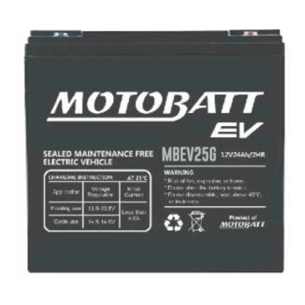 Mbev25g Motobatt Ev Battery (4Pcs/Carton) 1