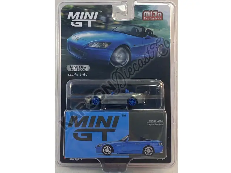 Chase Honda S2000 (Ap2) Laguna Blue Pearl (Mini Gt) Diecast 1:64 Scale Model Car - Tsm Mgt00287 1