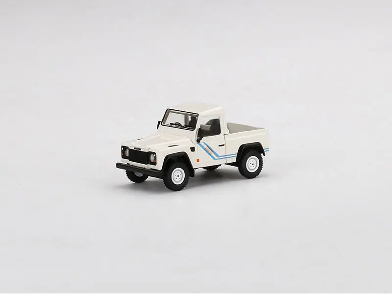 Land Rover Defender 90 Pickup - White Limited Edition (Mini Gt) Diecast 1:64 Scale Model - True Scale Miniatures Mgt00338 1