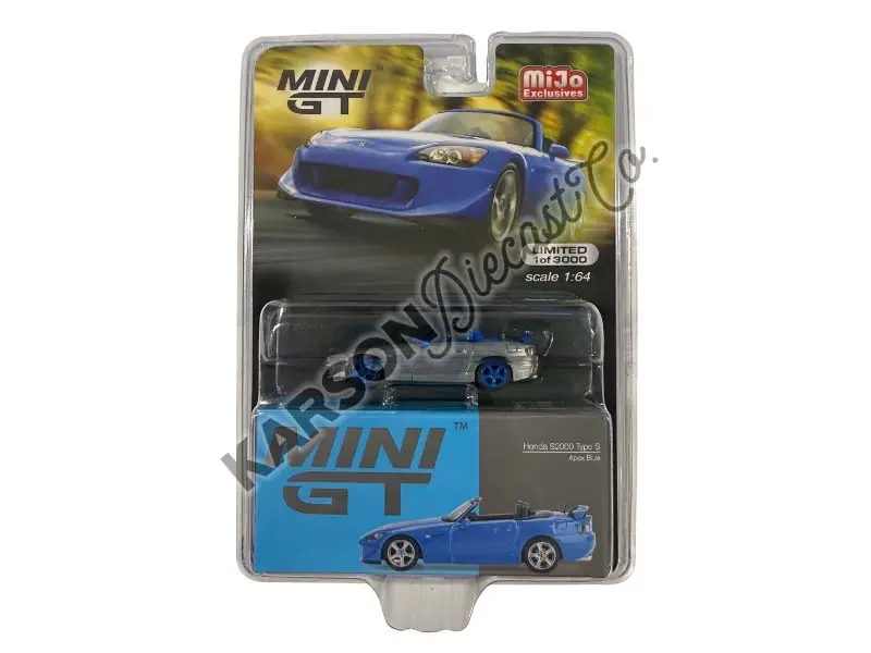 Chase Honda S2000 (Ap2) Type S Apex Blue (Mini Gt) Diecast 1:64 Scale Model - True Scale Miniatures Mgt00376 1