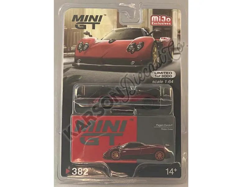 Chase Pagani Zonda F Rosso Dubai (Mini Gt) Diecast 1:64 Scale Model - True Scale Miniatures Mgt00382 1