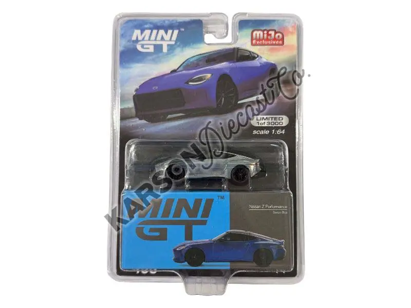 Chase Nissan Z Performance 2023 Seiran Blue (Mini Gt) 1:64 Scale Diecast Model - True Scale Miniatures Mgt00453 1