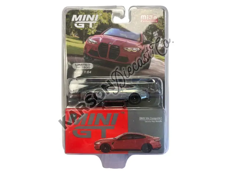 Chase Bmw M4 Competition (G82) Toronto Red Metallic Lhd (Mini Gt) Diecast 1:64 Scale Models - Tsm Mgt00566 1