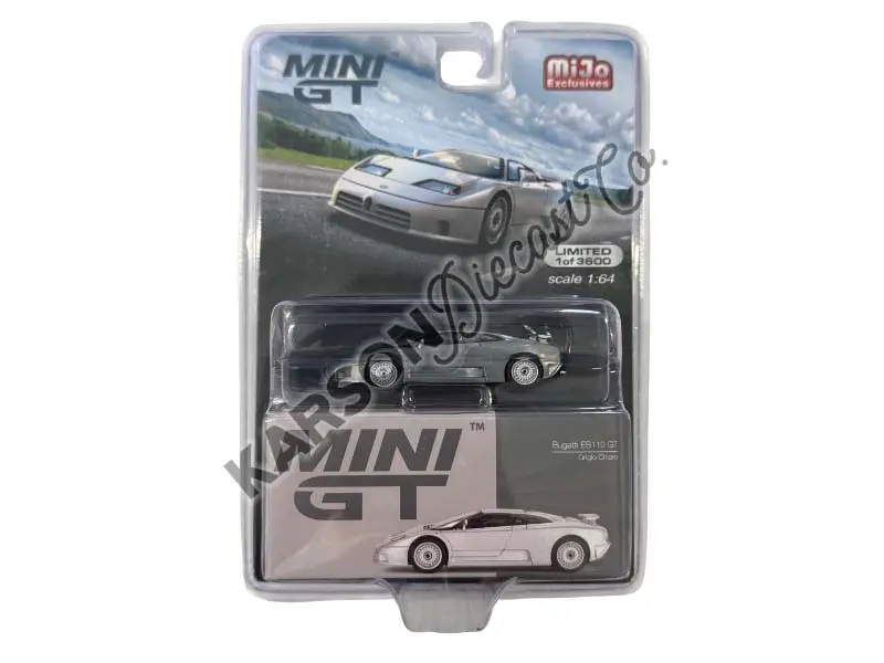 Chase Bugatti Eb110 Gt Grigio Chiaro (Mini Gt) Diecast 1:64 Scale Model - Tsm Mgt00704 1