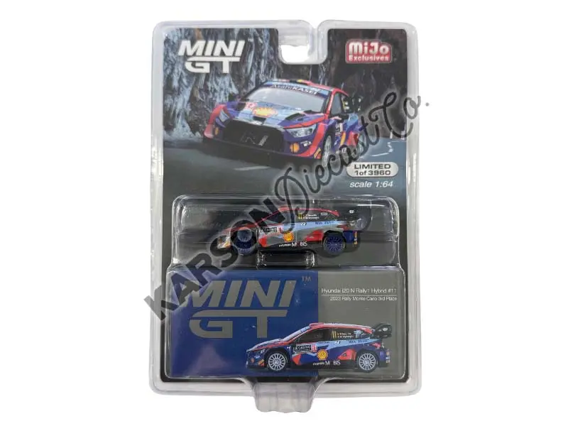 Chase Hyundai I20 N Rally1 2023 Rally Montecarlo 3Rd Place #11 (Mini Gt) Diecast 1:64 Scale Model - Tsm Mgt00710 1