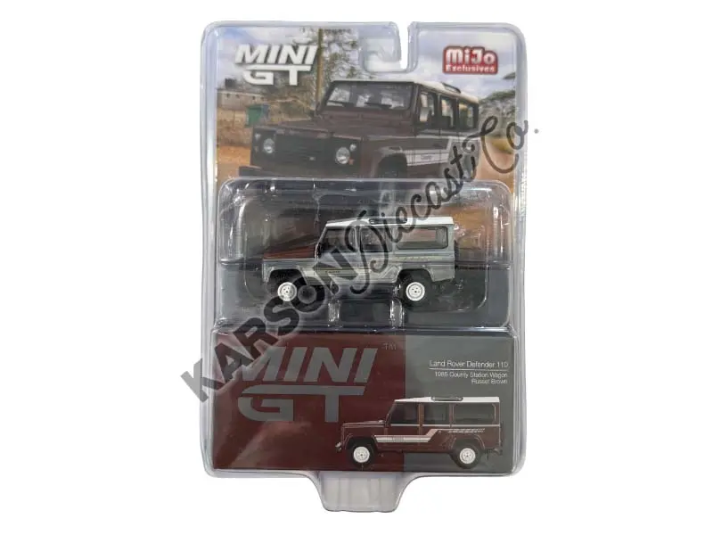 Chase 1985 Land Rover Defender 110 County Station Wagon Russet Brown – Mijo Exclusives (Mini Gt) Diecast 1:64 Scale Model - Tsm Mgt00734 1