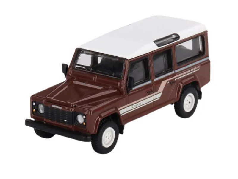 1985 Land Rover Defender 110 County Station Wagon Russet Brown – Mijo Exclusives (Mini Gt) Diecast 1:64 Scale Model - Tsm Mgt00734 1