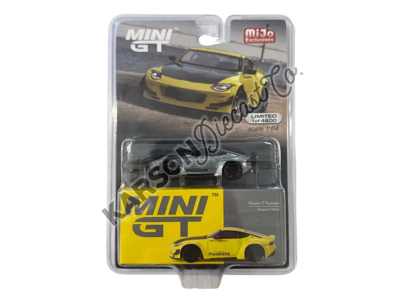 Chase Nissan Z Pandem – Ikazuchi Yellow (Mini Gt) Diecast 1:64 Scale Model - Tsm Mgt00752 1